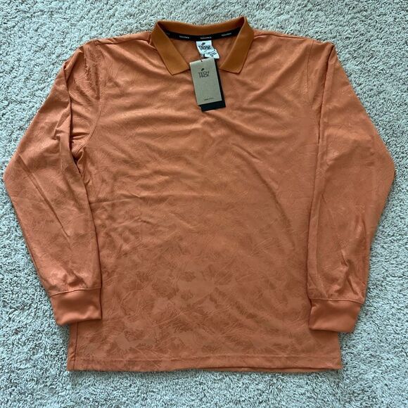 Nike Tech Pack Jaquard L/S Orange Collared Shirt - Picture 1 of 5